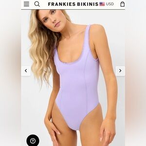 frankie’s bikini medium purple one piece never worn with tags